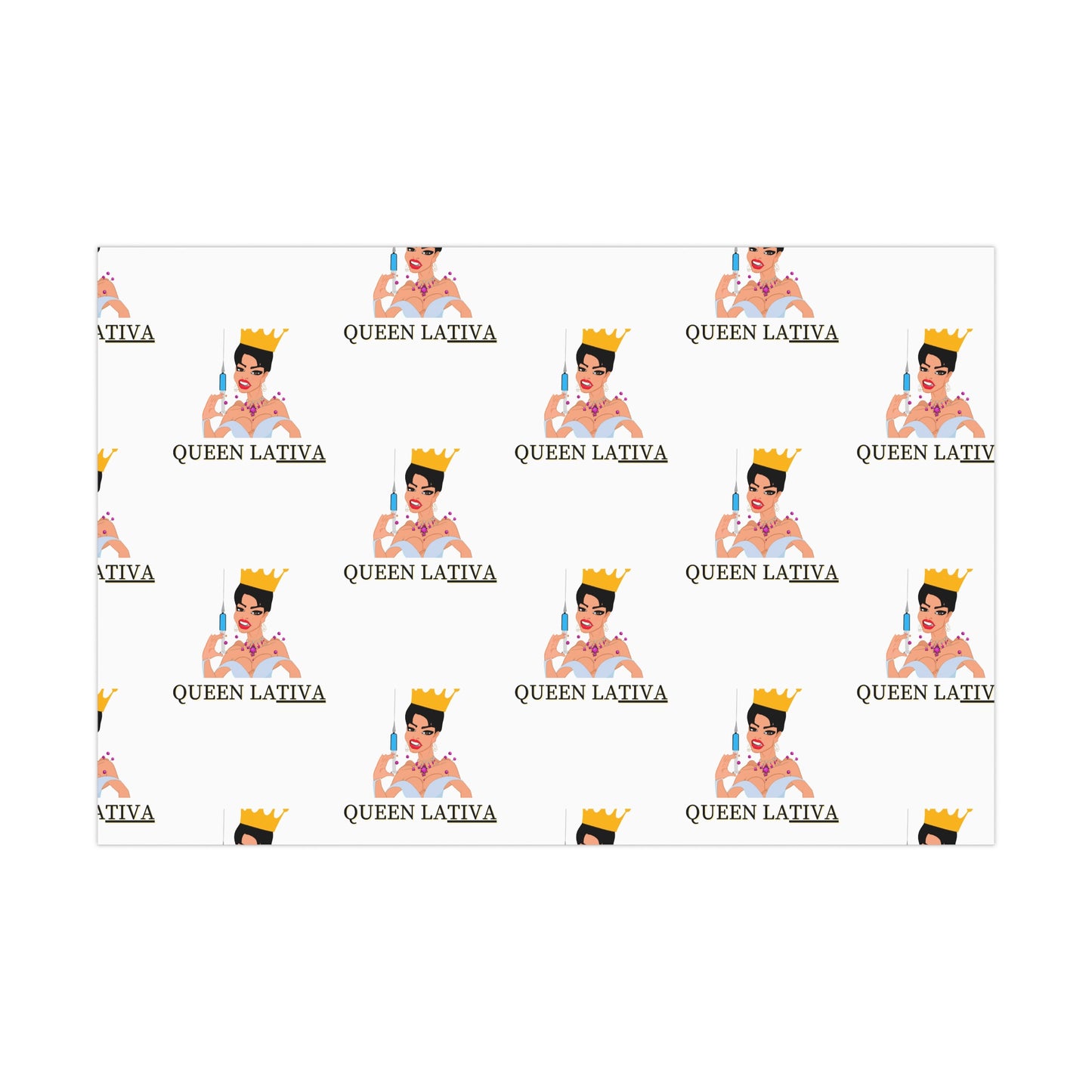Inject Some Humor with Queen LaTIVA Custom Matte Gift Wrapping Paper, Gift Wrap Papers