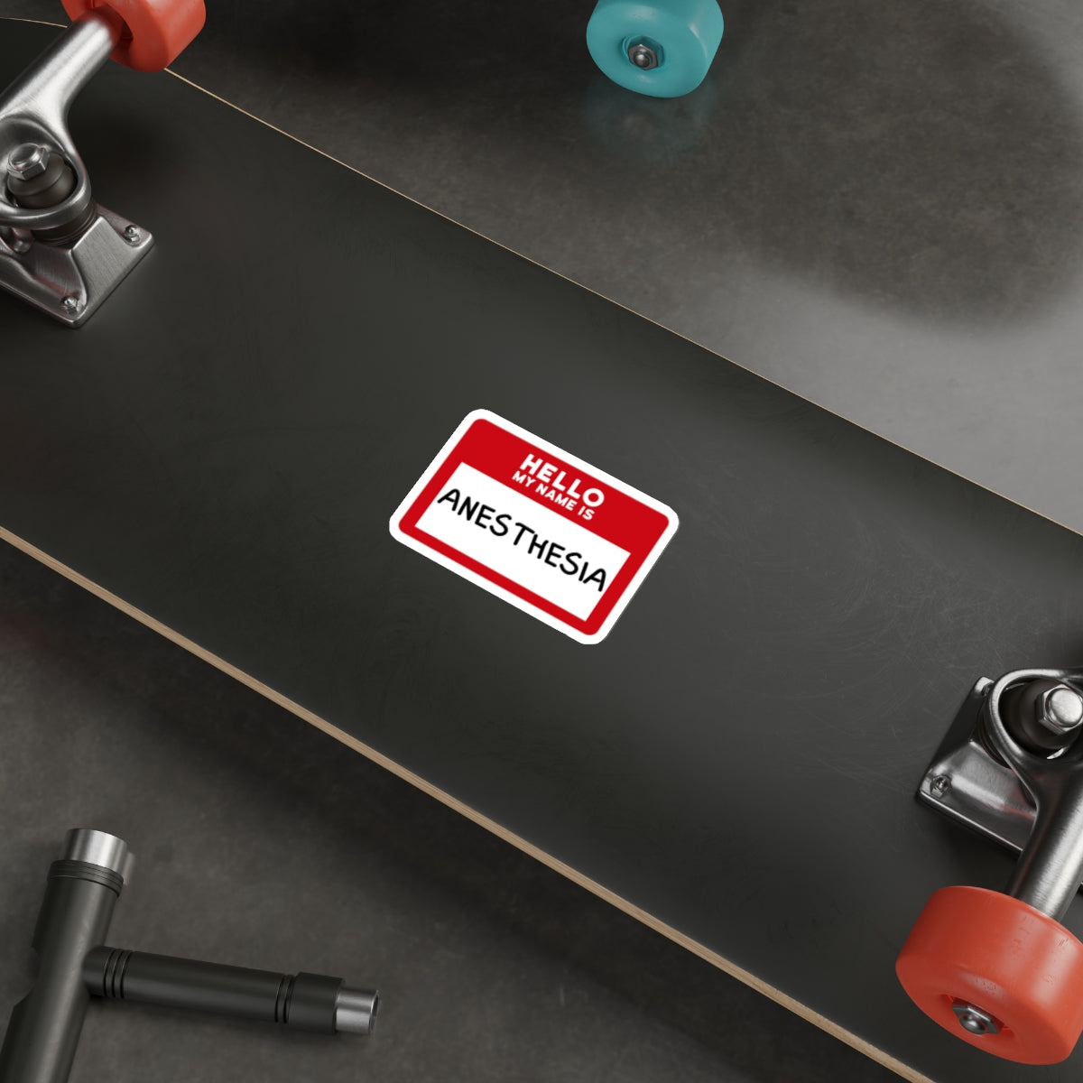 Hello, My Name is Anesthesia Sticker - Embrace the OR Inside Joke with Humor, Die-Cut Stickers