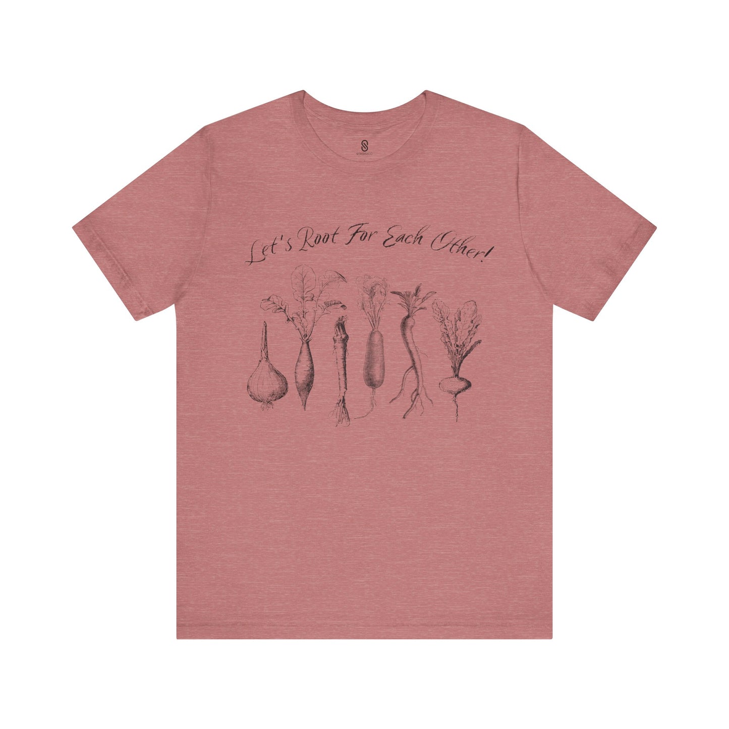 Enchanting "Let's Root For Each Other" Shirt | Whimsical Vertical Roots | Artistic Unity Tee | Positive Message, Unisex Short Sleeve Tee