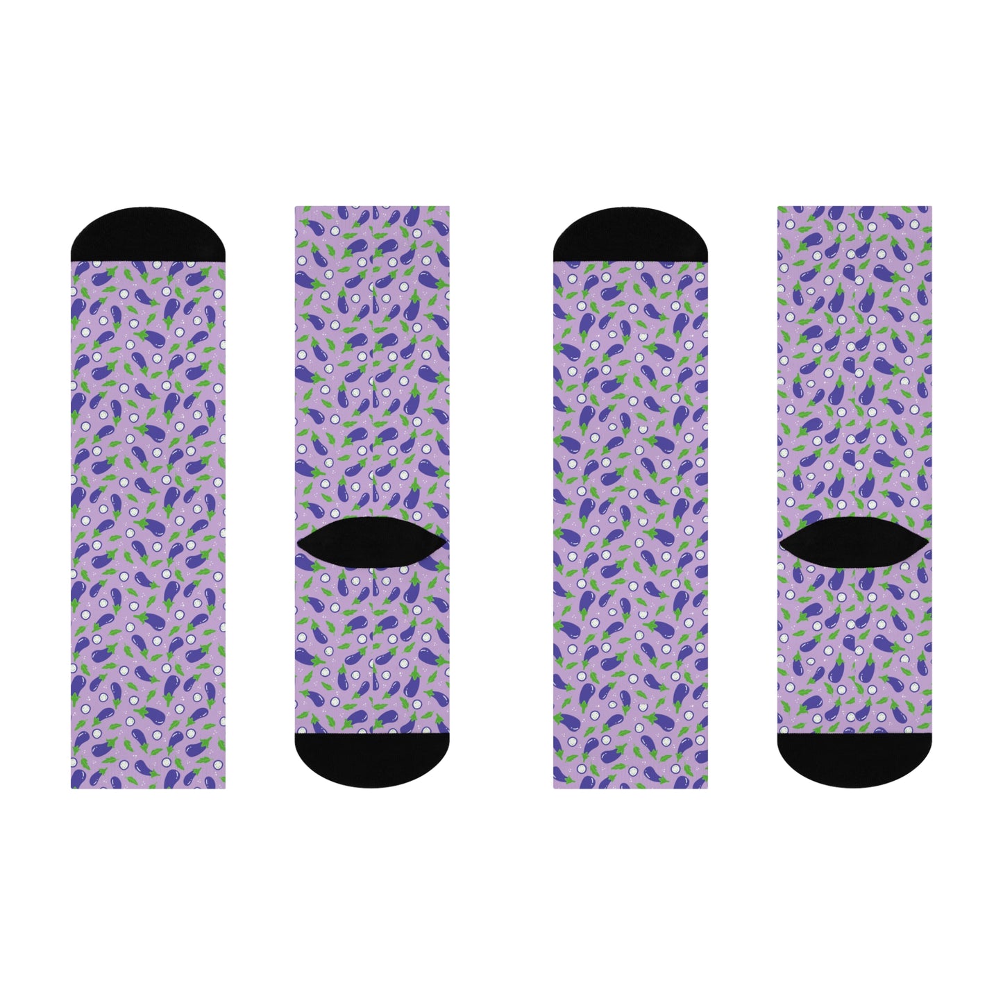 Eggcitingly Naughty: Spice Up Your Style with Our Cheeky Eggplant Socks, Cushioned Crew Socks