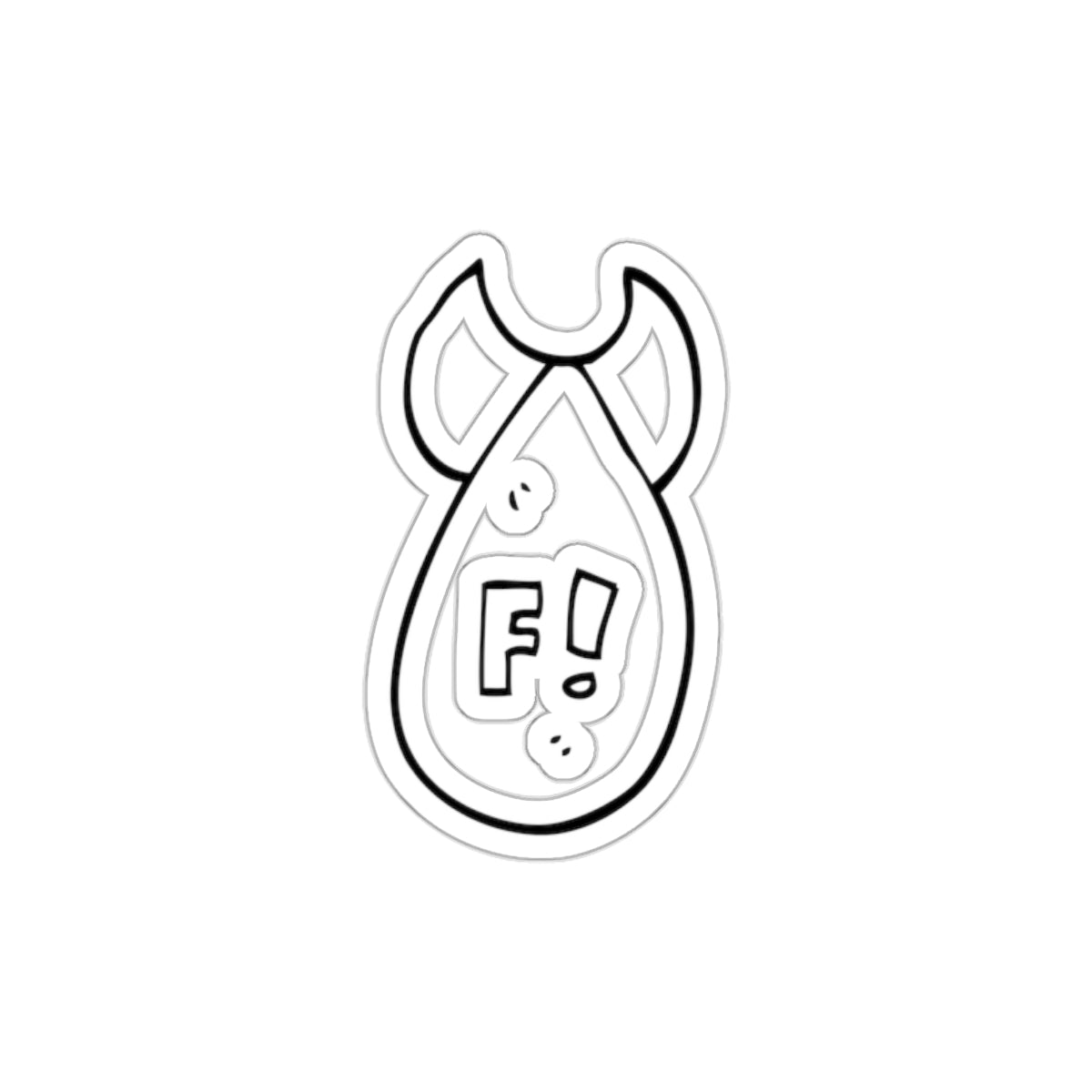 Unleash the F... Bomb: Cheeky H-Bomb Sticker, Die-Cut Stickers