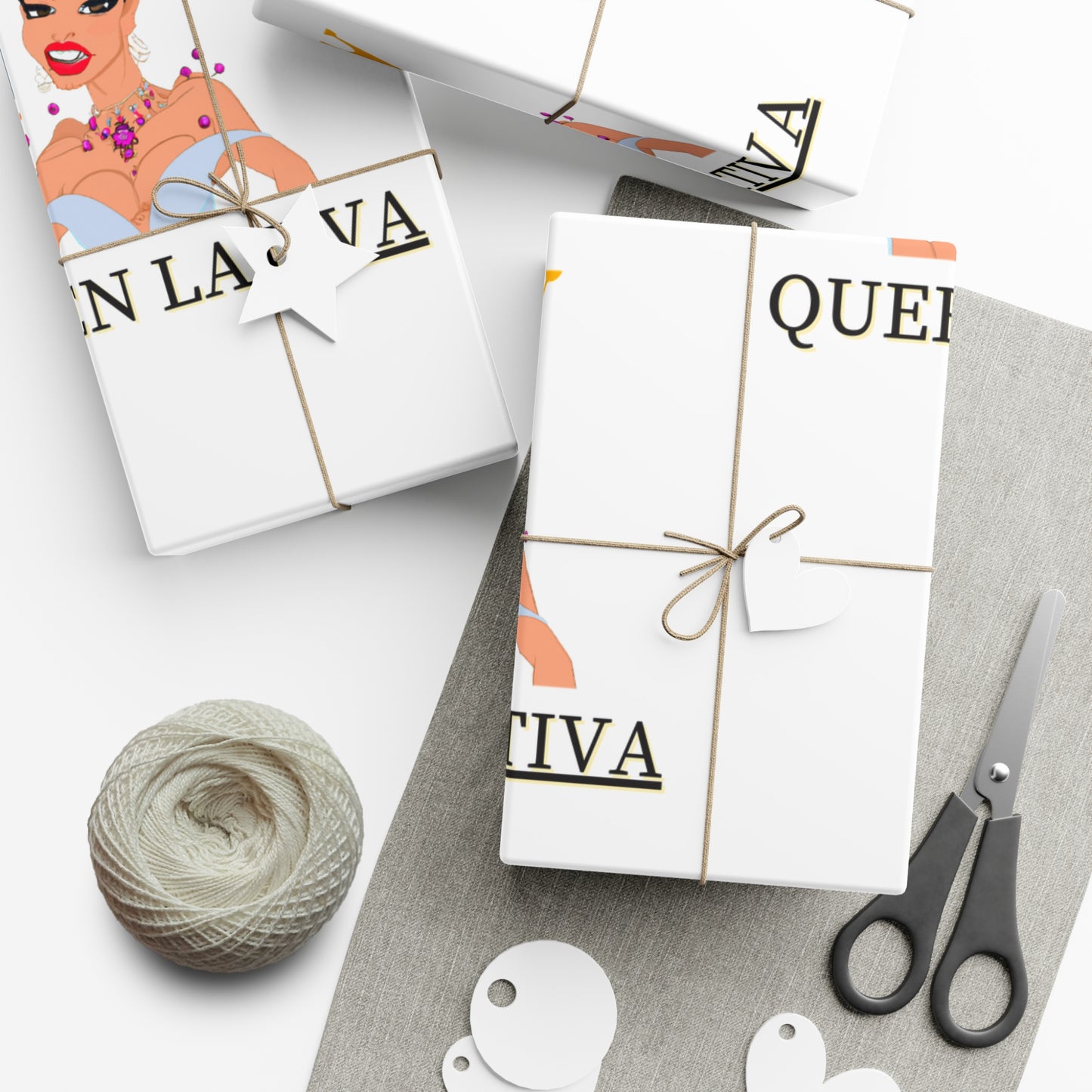 Inject Some Humor with Queen LaTIVA Custom Matte Gift Wrapping Paper, Gift Wrap Papers