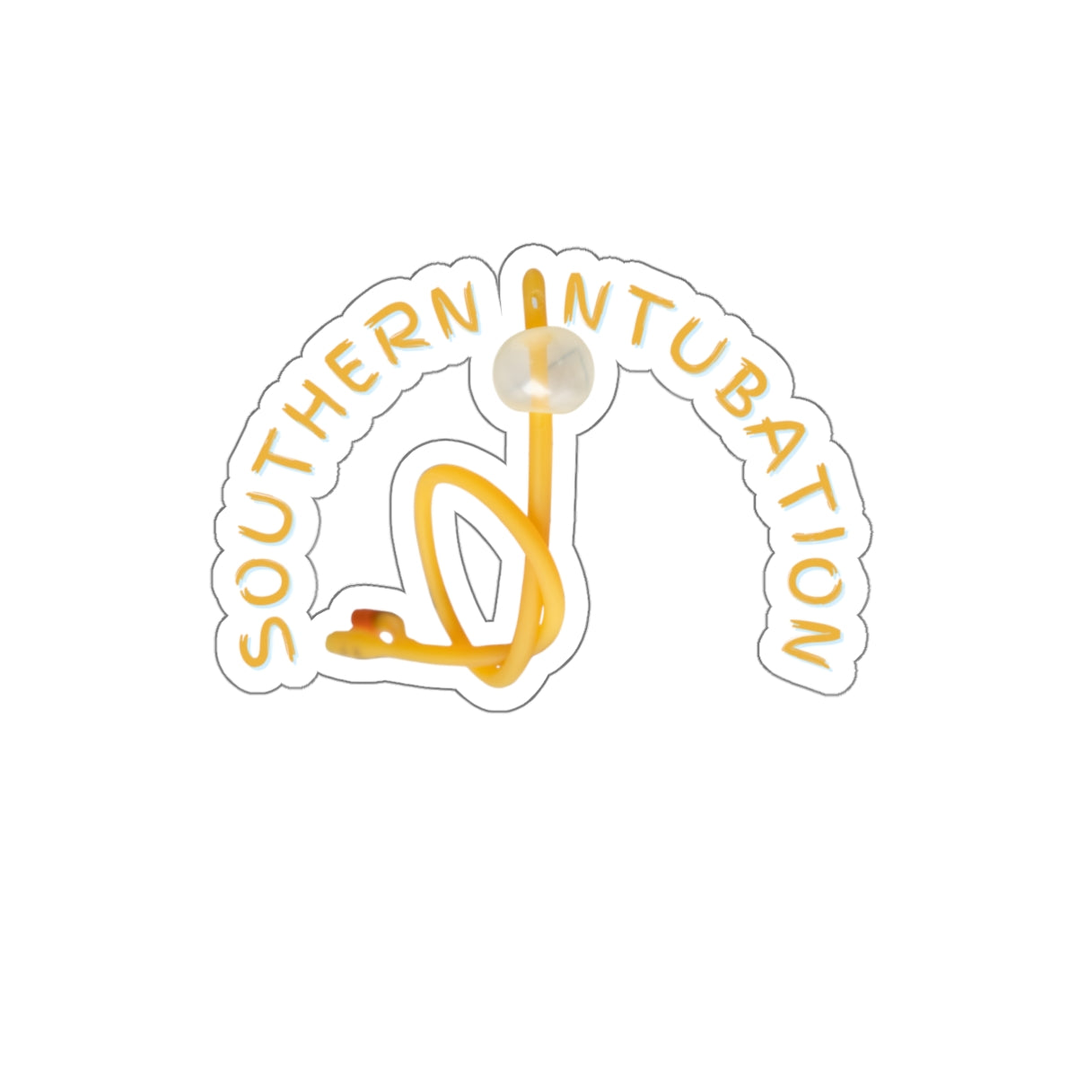 Soothing Sticker: Southern Intubation | Navigating with Catheter Charm!, Foley Catheter, Intubate, Die-Cut Stickers