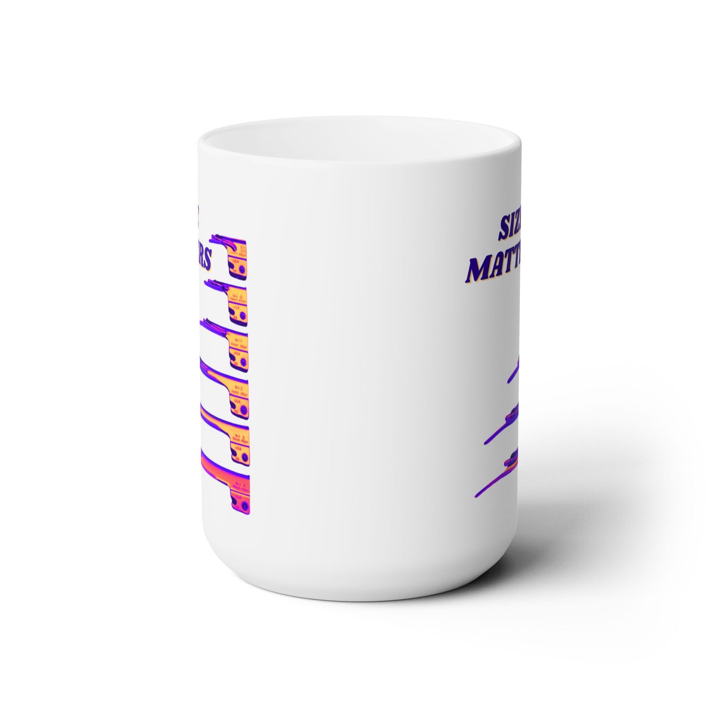 Size Matters, Miller Edition, A Provocative Ode to Airway Mastery, 15oz Mug with Retro Flair for the Connoisseur of Bold Laughter, Ceramic