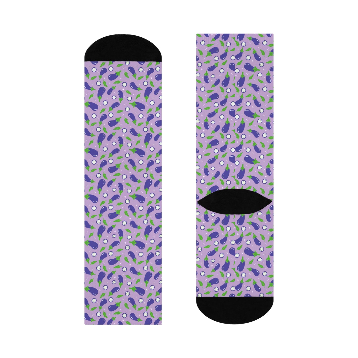 Eggcitingly Naughty: Spice Up Your Style with Our Cheeky Eggplant Socks, Cushioned Crew Socks