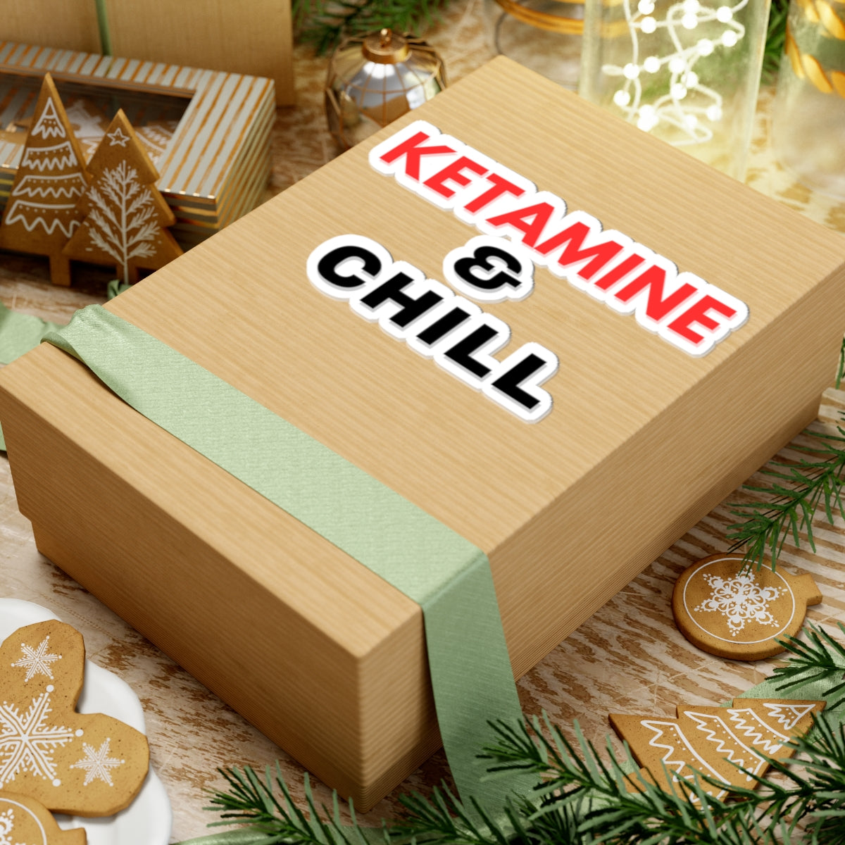 Ketamine and Chill Kiss Cut Sticker, Perfect Funny Medical Humor Decal for Doctors, Nurses, and Healthcare Heroes, Cute, Snarky Gift