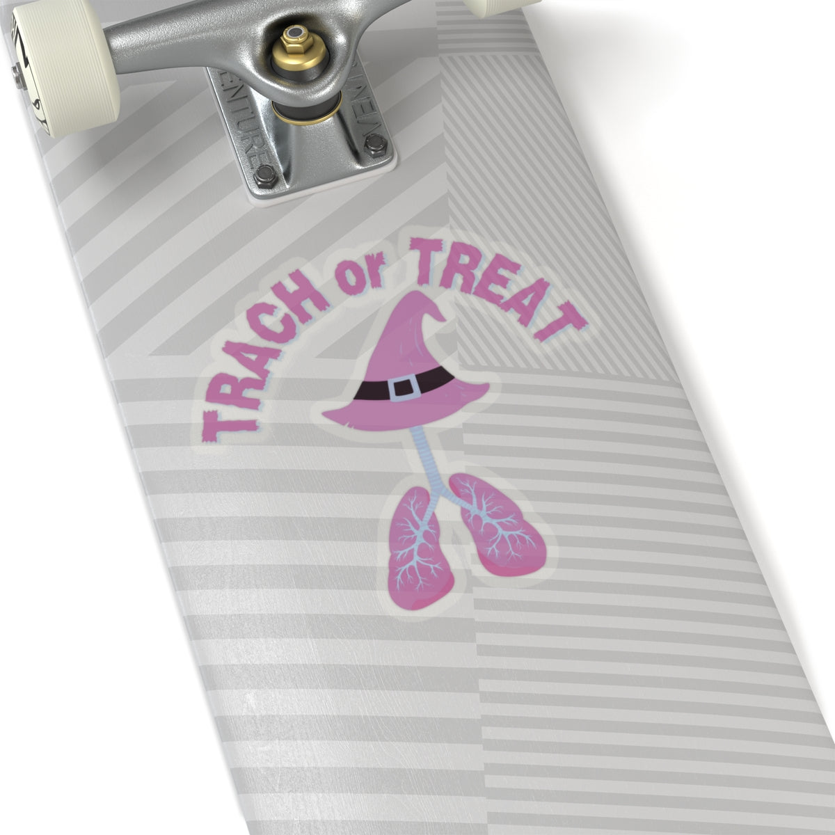 Trach or Treat: Spooky Anatomy Sticker for Medical Mavens, Kiss-Cut Stickers