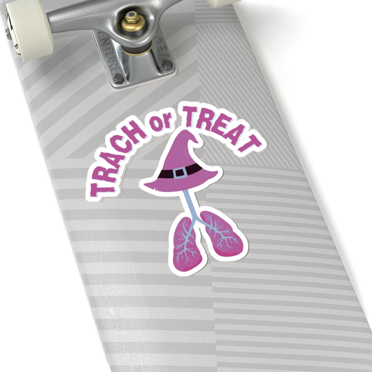 Trach or Treat: Spooky Anatomy Sticker for Medical Mavens, Kiss-Cut Stickers