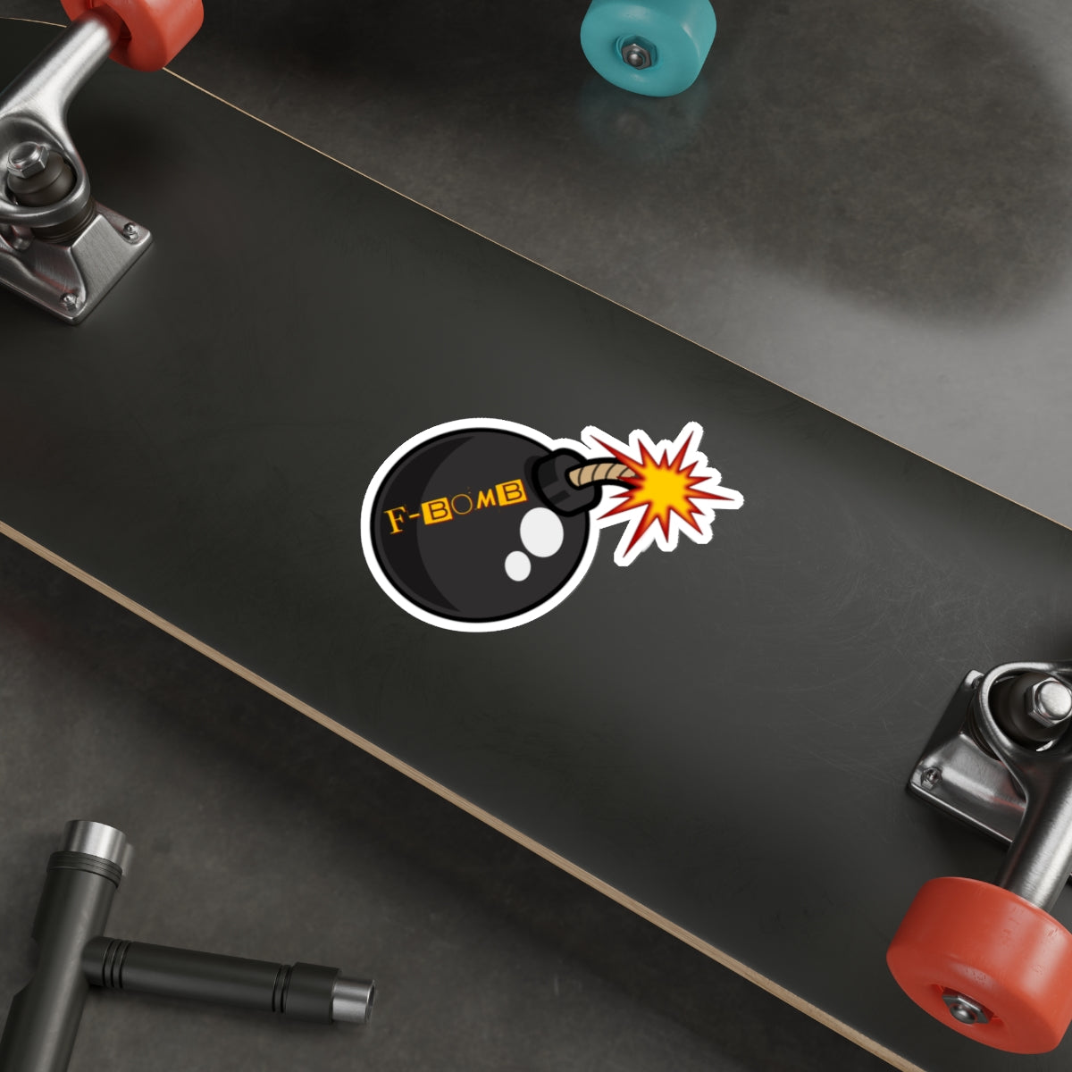Boom Goes the Humor: 'F-BOMB' Explosive Sticker, Die-Cut Stickers, Expletive, Potty Mouth, Colorful Language