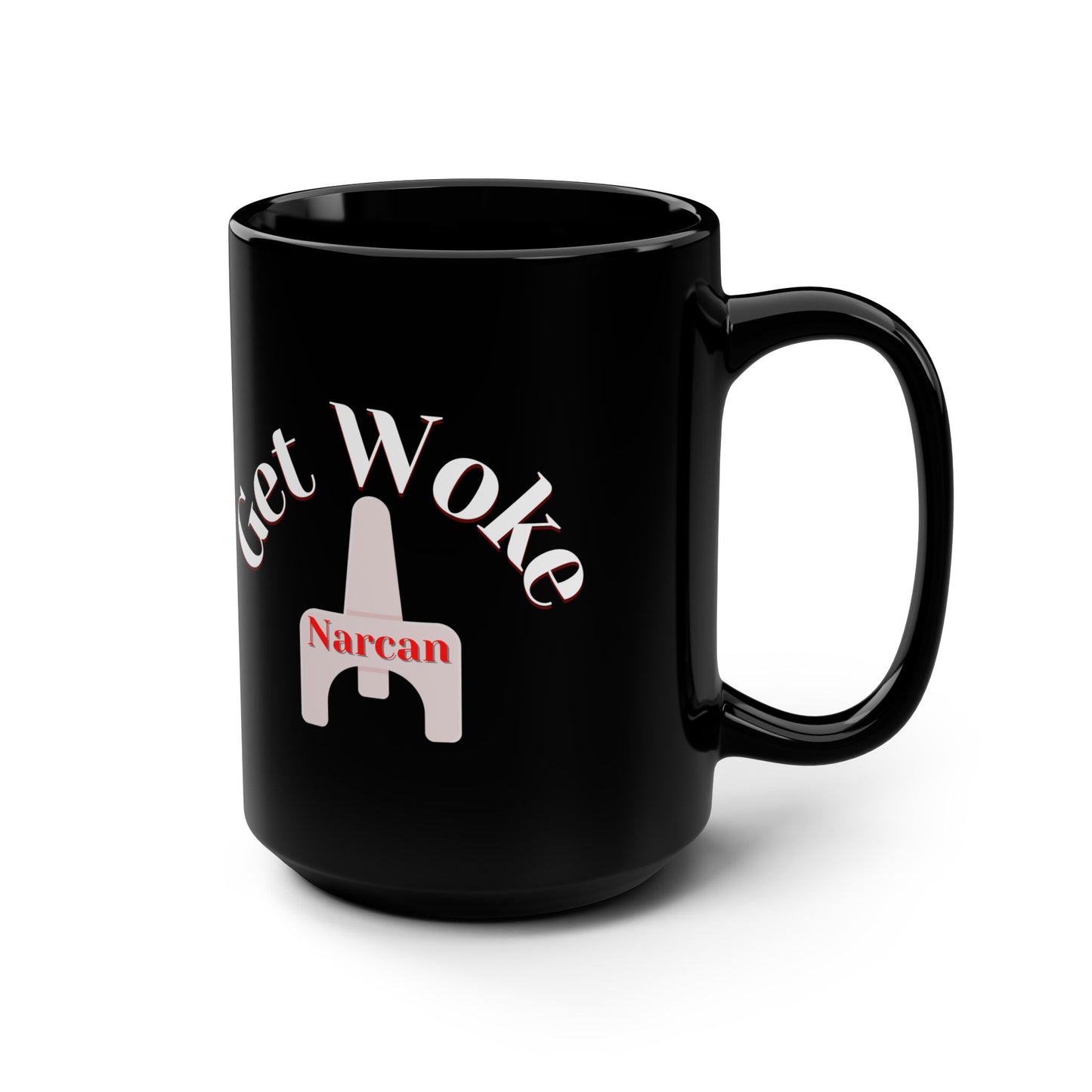 Code Coffee, Unlock Hilarity with the Get Woke Narcan Mug, A Black Beauty for Med Pros and Emergency Responders in Need of a Chuckle, 15oz