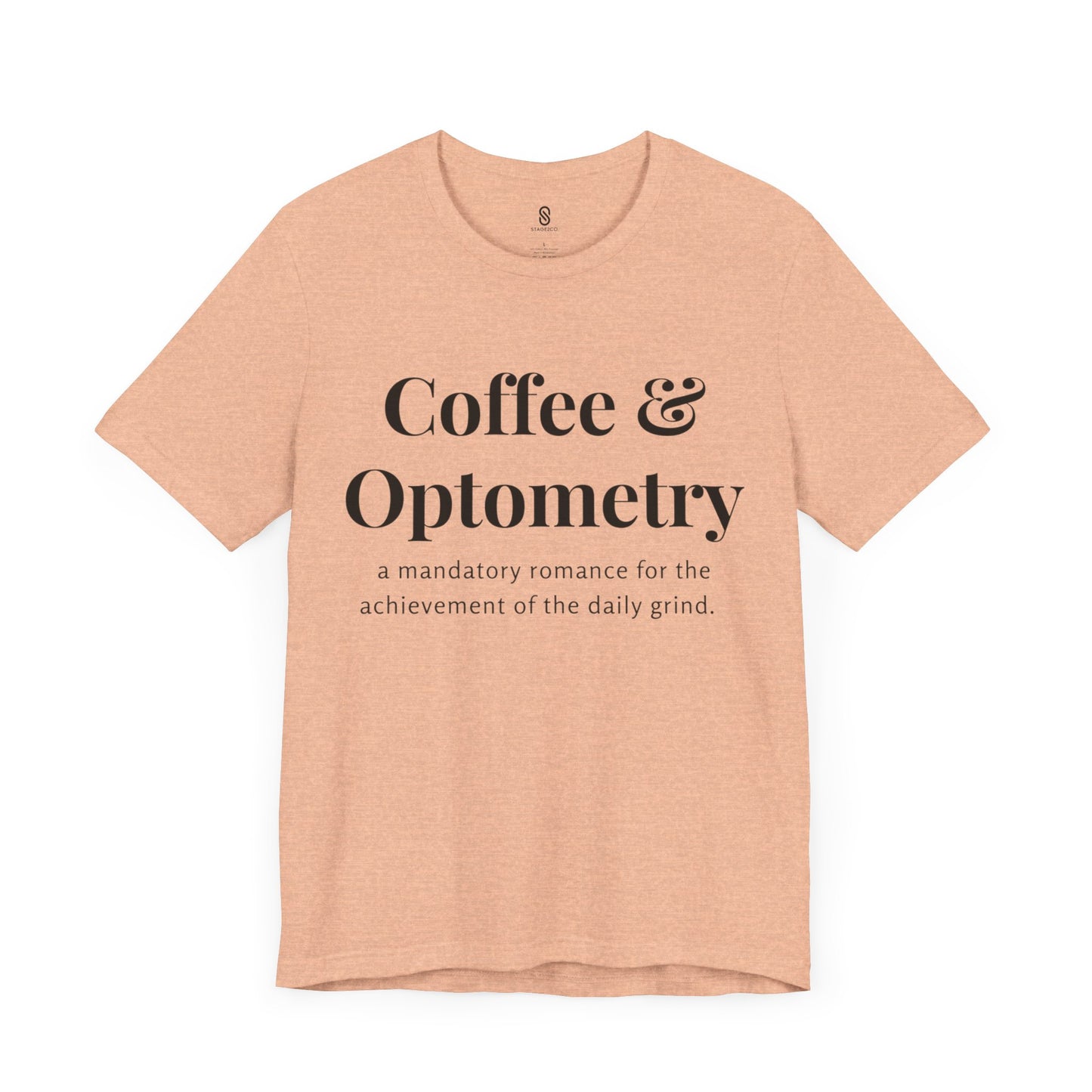 Coffee and Optometry, Eye Doctor Coffee, Optometrist Coffee, Unisex Jersey Short Sleeve Tee