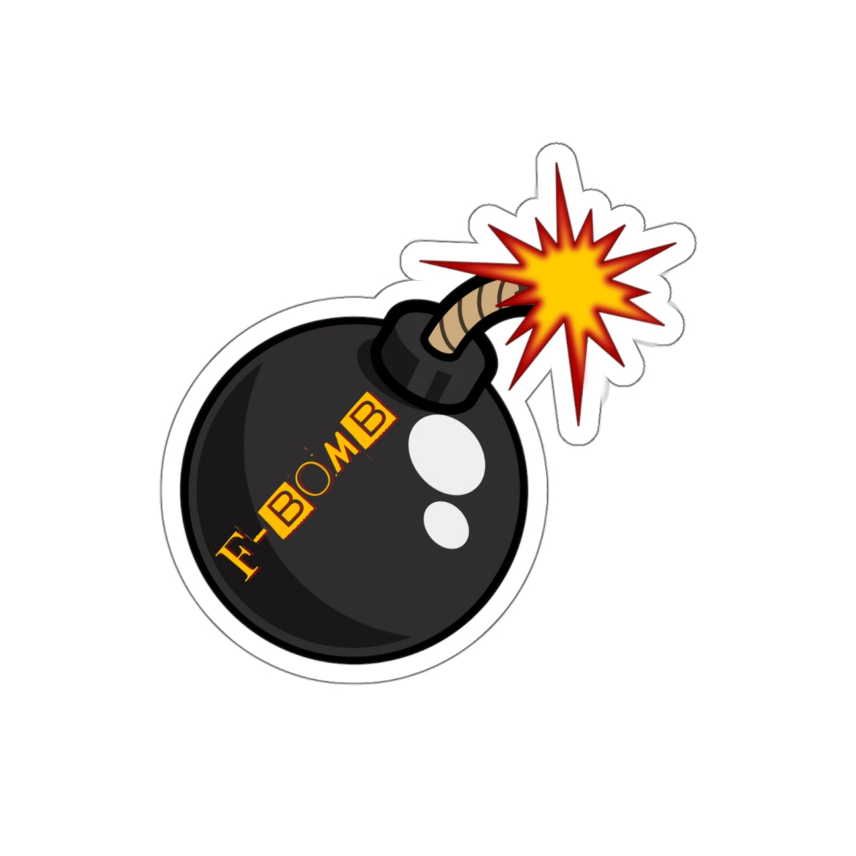 Boom Goes the Humor: 'F-BOMB' Explosive Sticker, Die-Cut Stickers, Expletive, Potty Mouth, Colorful Language