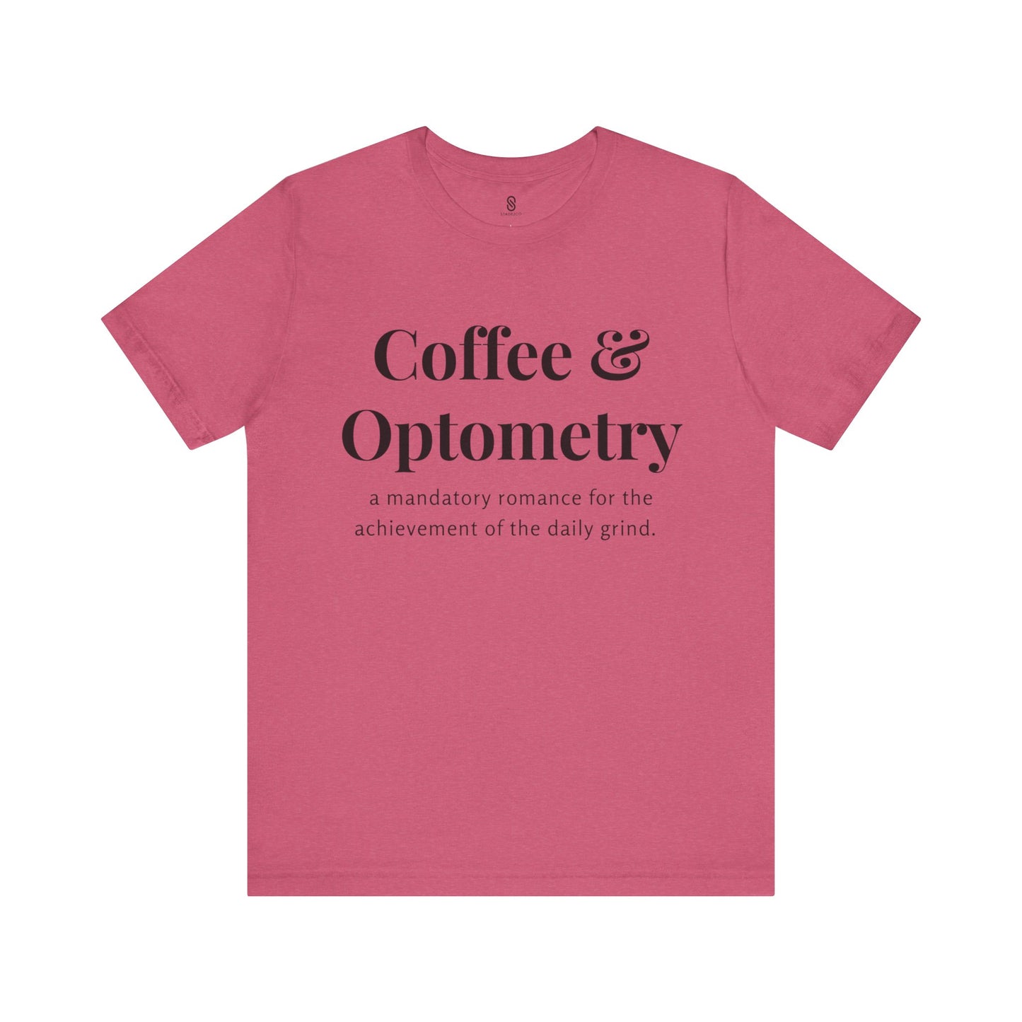 Coffee and Optometry, Eye Doctor Coffee, Optometrist Coffee, Unisex Jersey Short Sleeve Tee