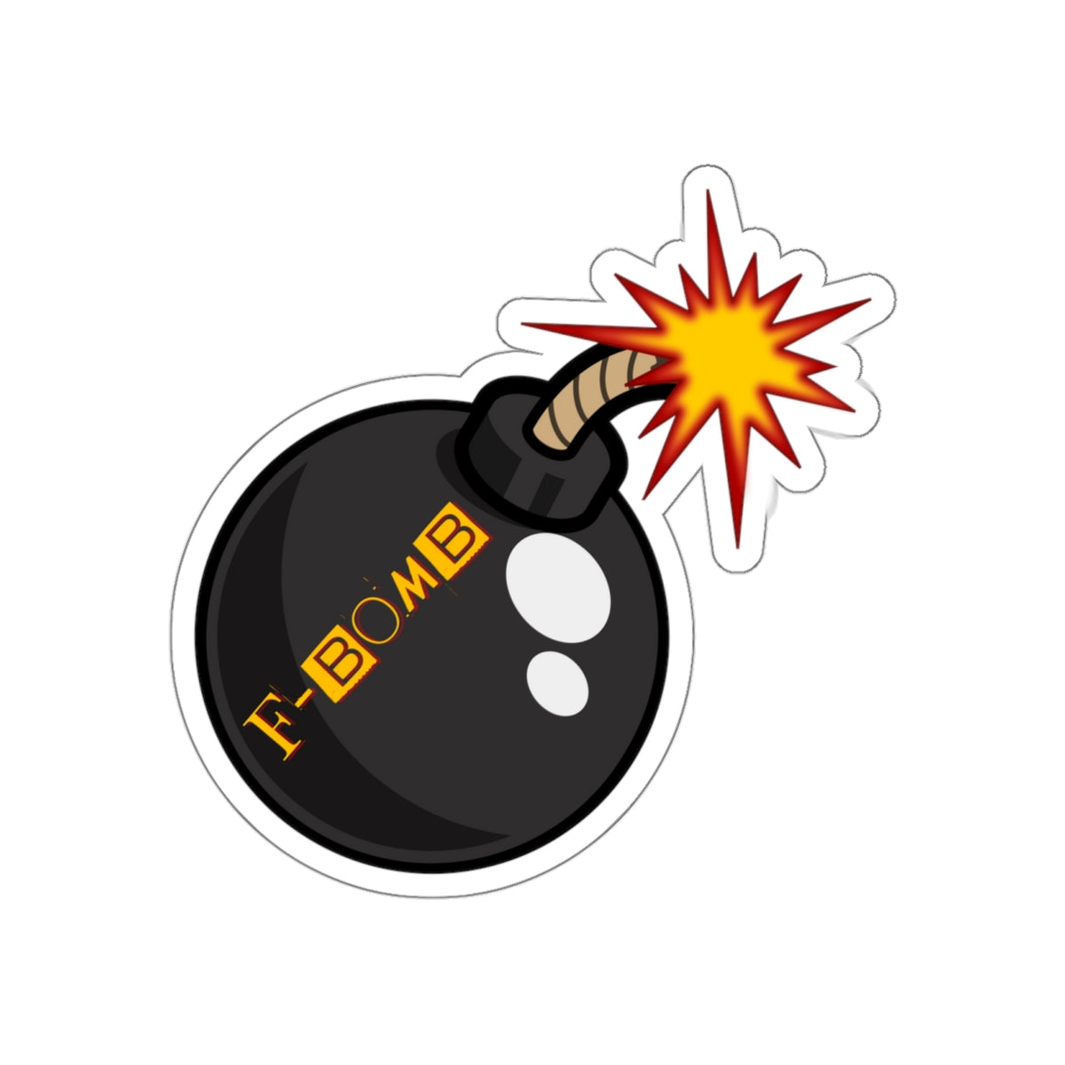 Boom Goes the Humor: 'F-BOMB' Explosive Sticker, Die-Cut Stickers, Expletive, Potty Mouth, Colorful Language