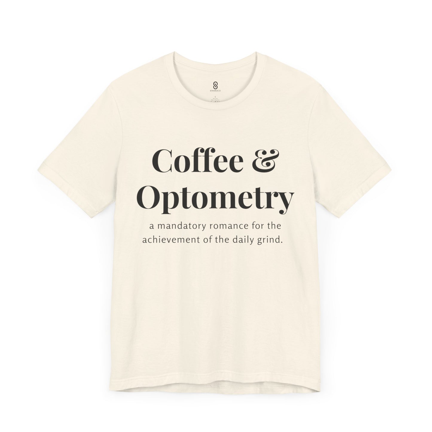 Coffee and Optometry, Eye Doctor Coffee, Optometrist Coffee, Unisex Jersey Short Sleeve Tee