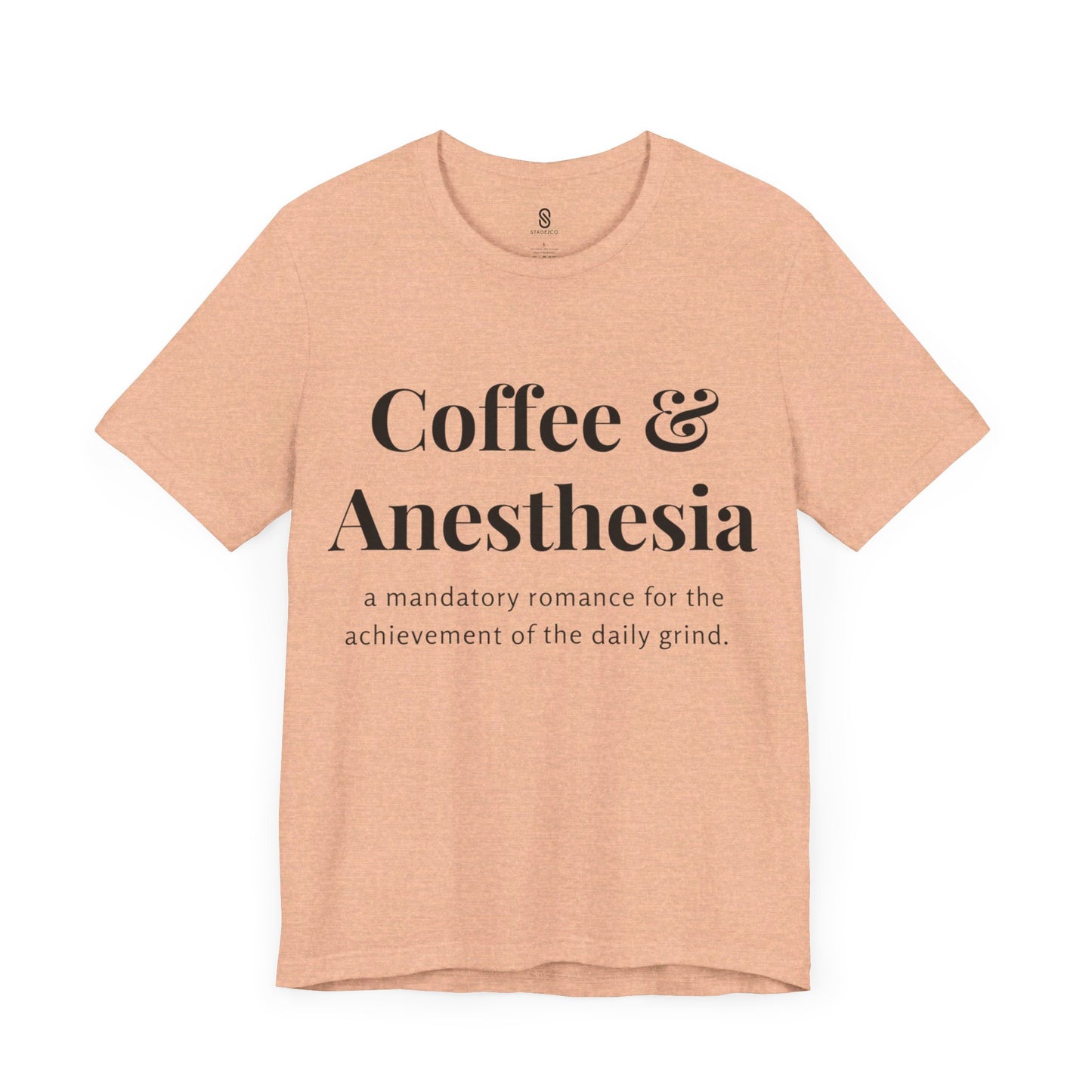 Anesthesia Coffee, CRNA Coffee, SRNA Coffee, Anesthesiologist Coffee, Necessary Romance, Unisex Jersey Short Sleeve Tee