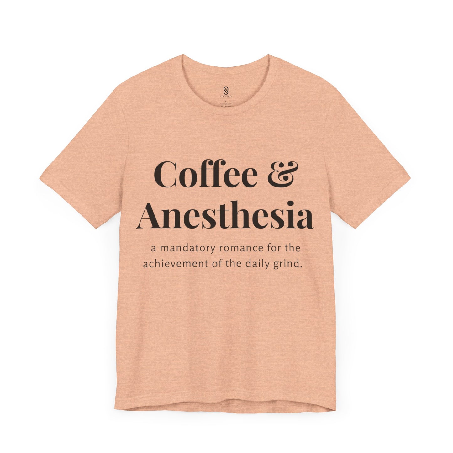 Anesthesia Coffee, CRNA Coffee, SRNA Coffee, Anesthesiologist Coffee, Necessary Romance, Unisex Jersey Short Sleeve Tee