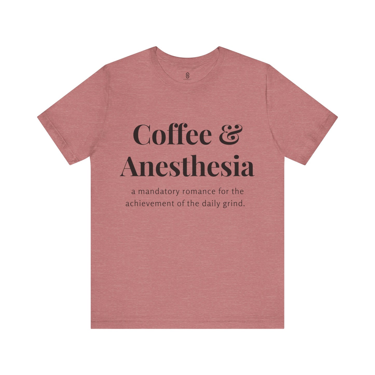 Anesthesia Coffee, CRNA Coffee, SRNA Coffee, Anesthesiologist Coffee, Necessary Romance, Unisex Jersey Short Sleeve Tee