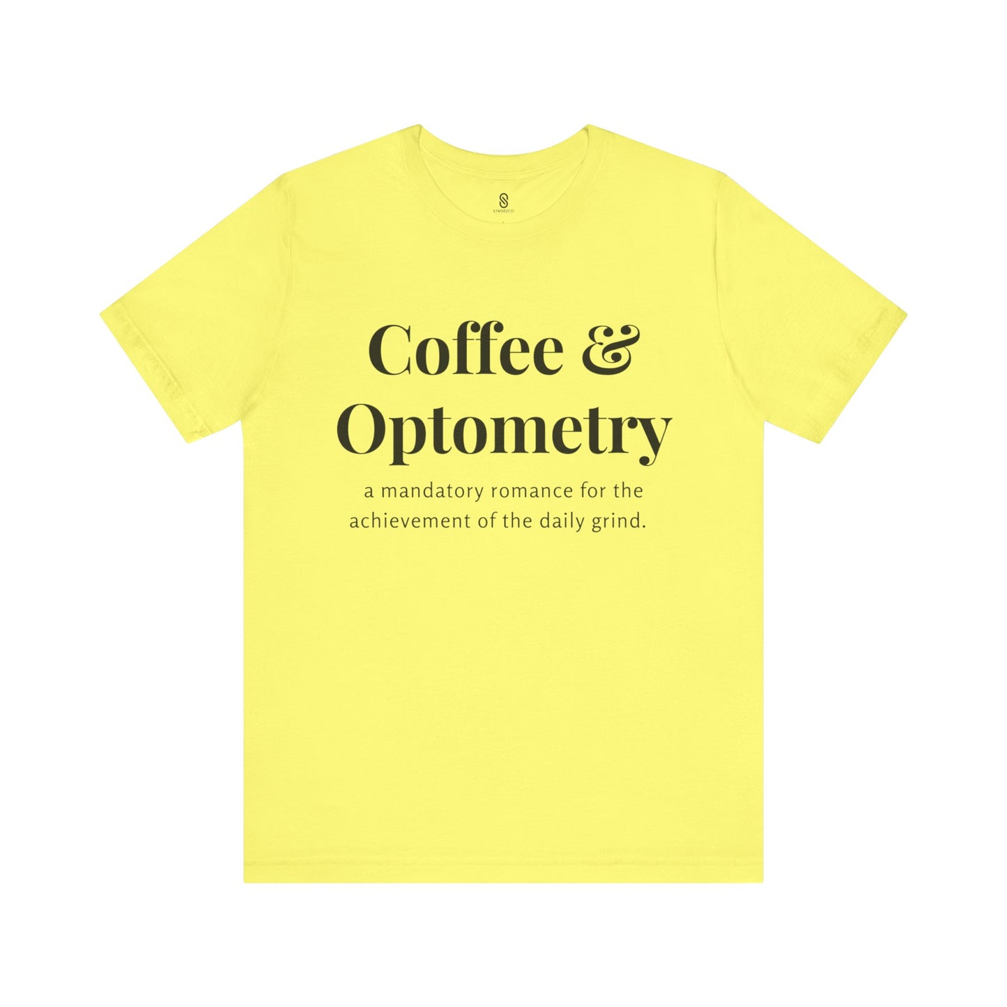 Coffee and Optometry, Eye Doctor Coffee, Optometrist Coffee, Unisex Jersey Short Sleeve Tee