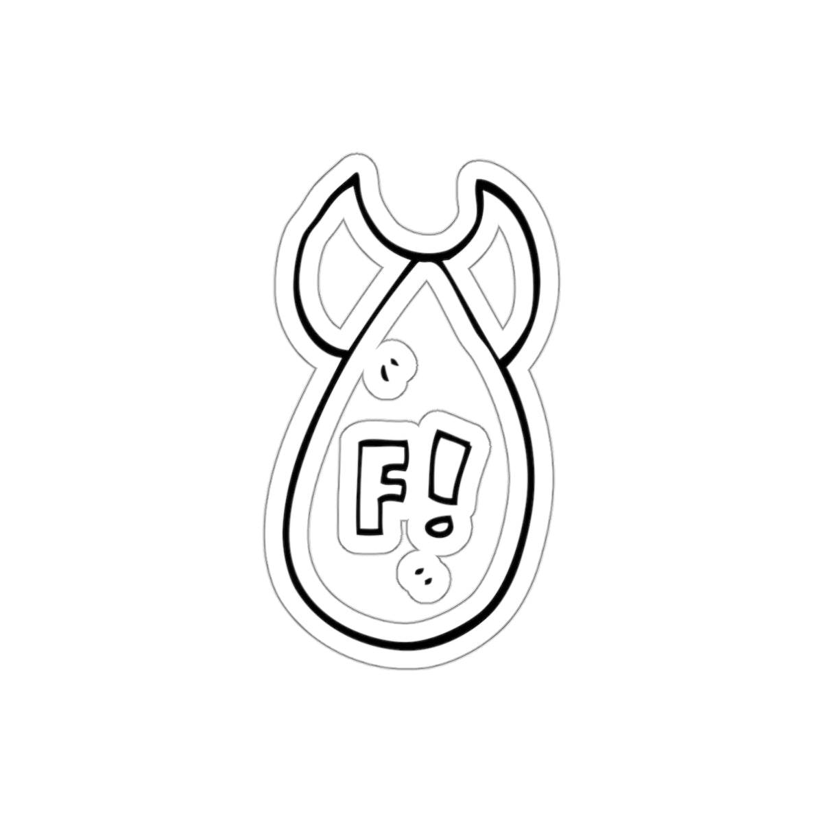Unleash the F... Bomb: Cheeky H-Bomb Sticker, Die-Cut Stickers