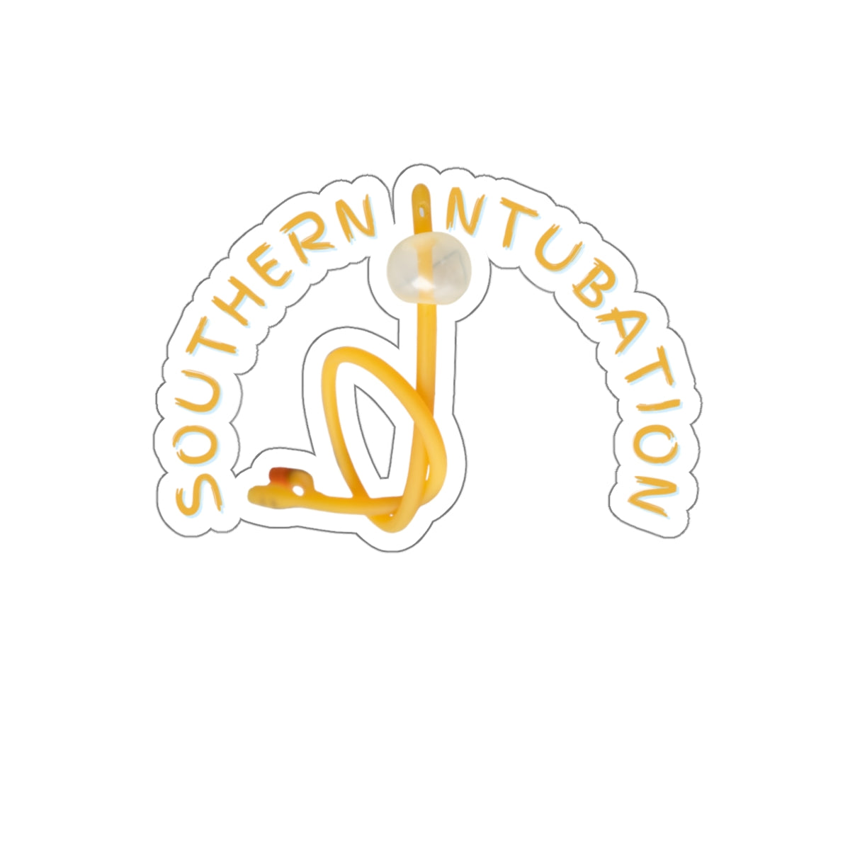 Soothing Sticker: Southern Intubation | Navigating with Catheter Charm!, Foley Catheter, Intubate, Die-Cut Stickers