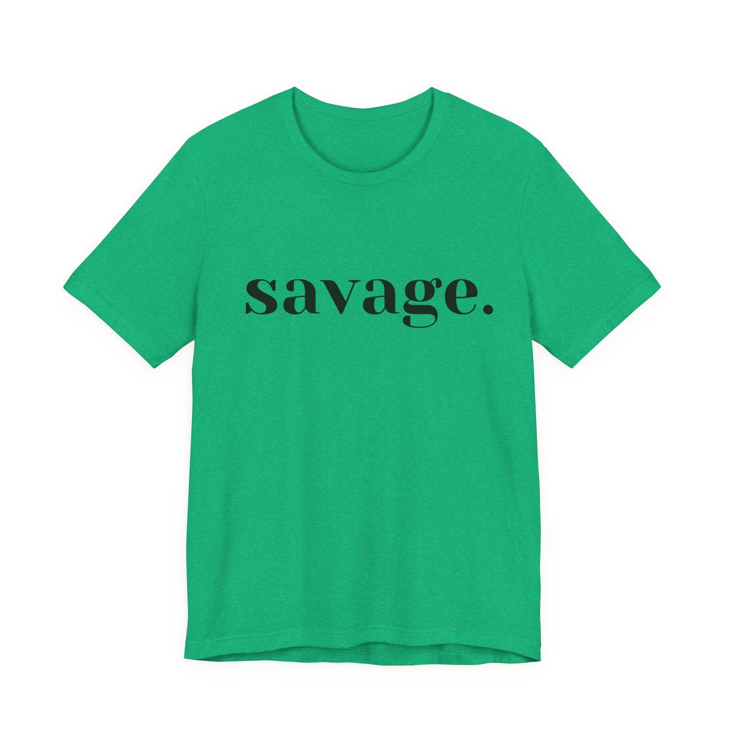 Embrace Your Inner Warrior: Unleash the Beast with Our "Savage" Tee!, Unisex Jersey Short Sleeve Tee