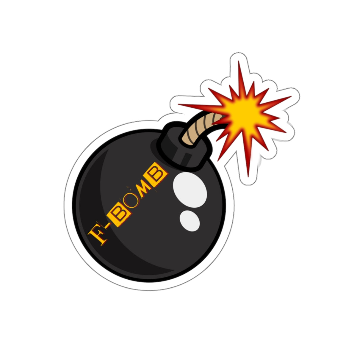 Boom Goes the Humor: 'F-BOMB' Explosive Sticker, Die-Cut Stickers, Expletive, Potty Mouth, Colorful Language