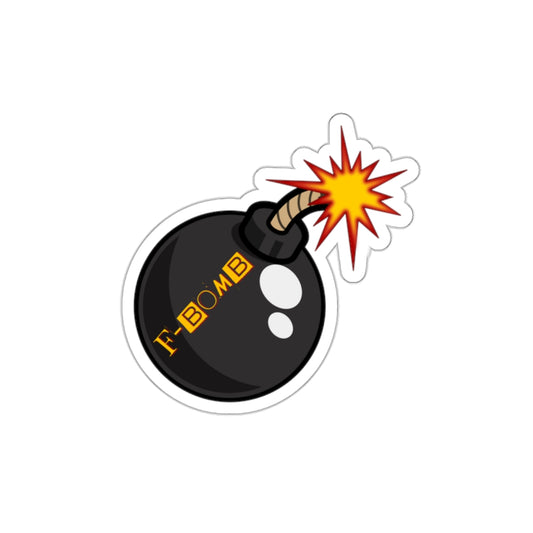 Boom Goes the Humor: 'F-BOMB' Explosive Sticker, Die-Cut Stickers, Expletive, Potty Mouth, Colorful Language
