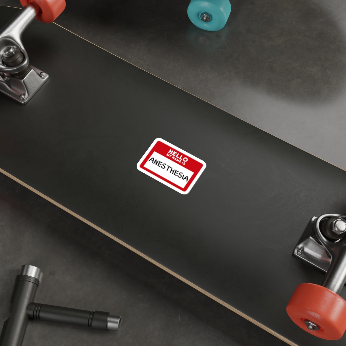 Hello, My Name is Anesthesia Sticker - Embrace the OR Inside Joke with Humor, Die-Cut Stickers