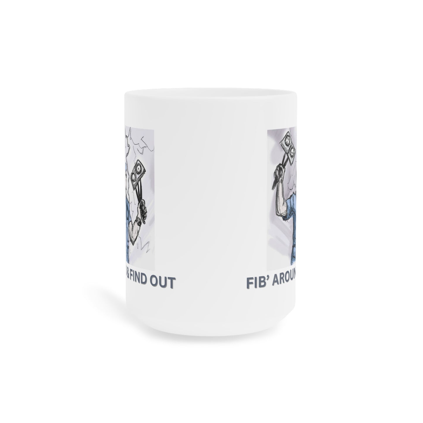 Zap into Laughter with the Fib' Around and Find Out Mug!, Ceramic Mugs (11oz\15oz\20oz), Anesthesia, ICU, ER