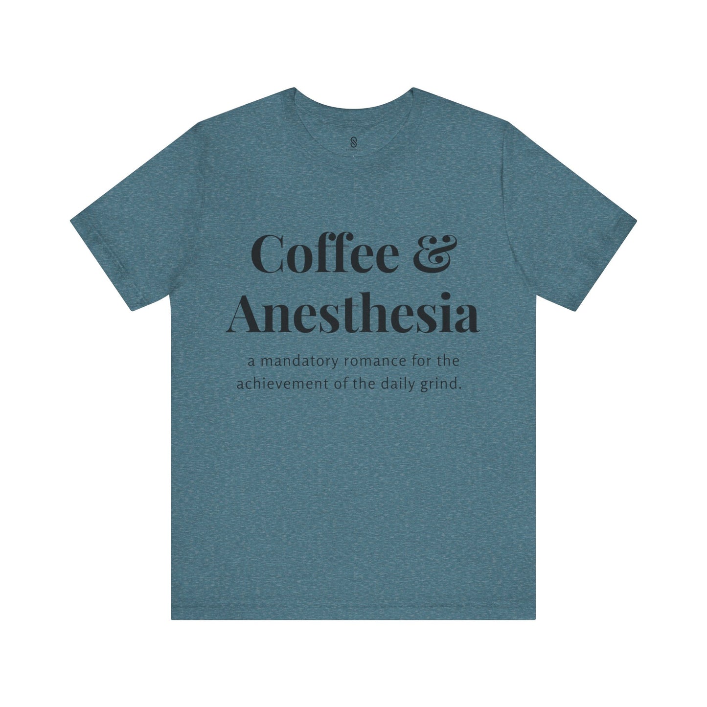 Anesthesia Coffee, CRNA Coffee, SRNA Coffee, Anesthesiologist Coffee, Necessary Romance, Unisex Jersey Short Sleeve Tee