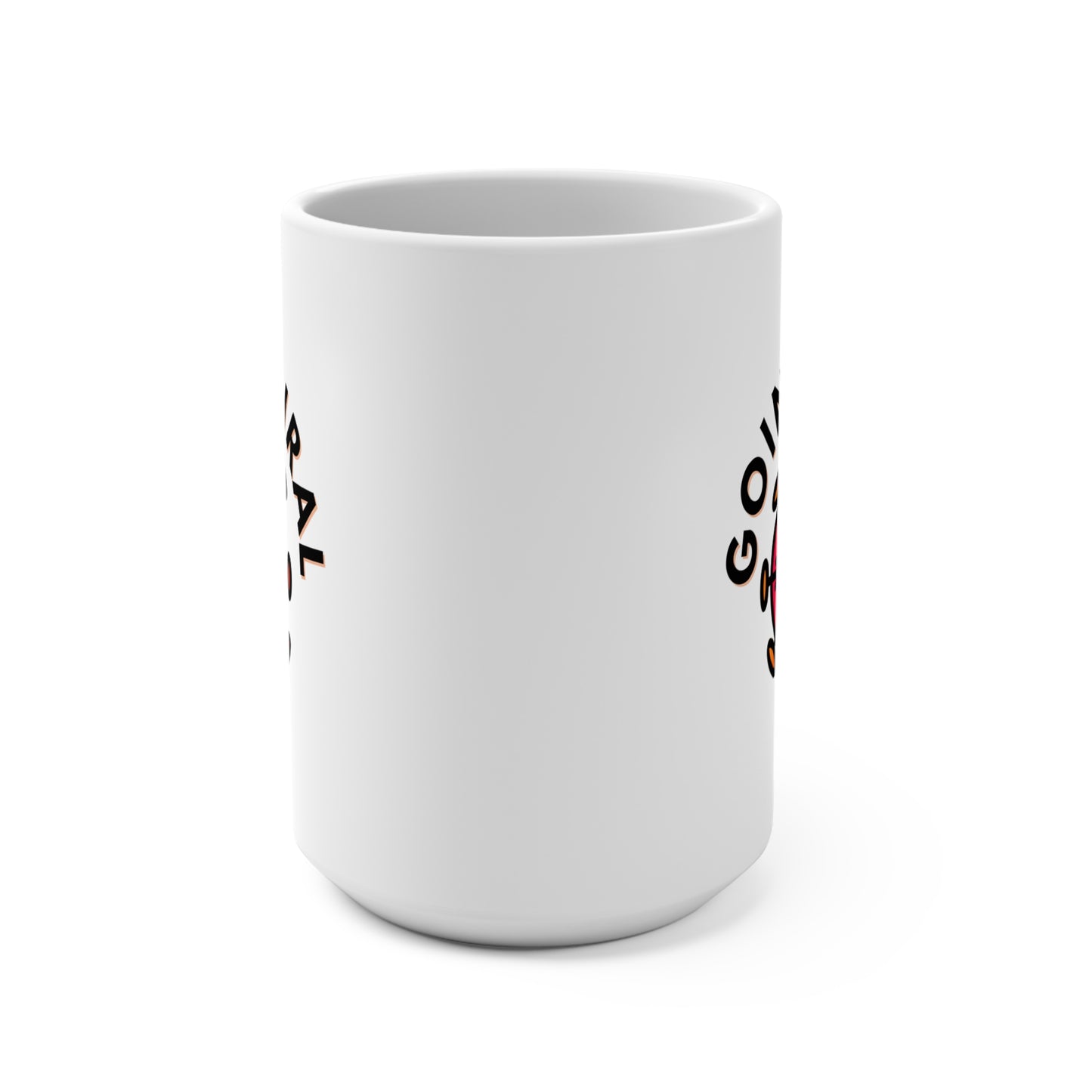 Spread Laughter, Not Germs, Going Viral White Mug 15oz, Virus Eff Covid