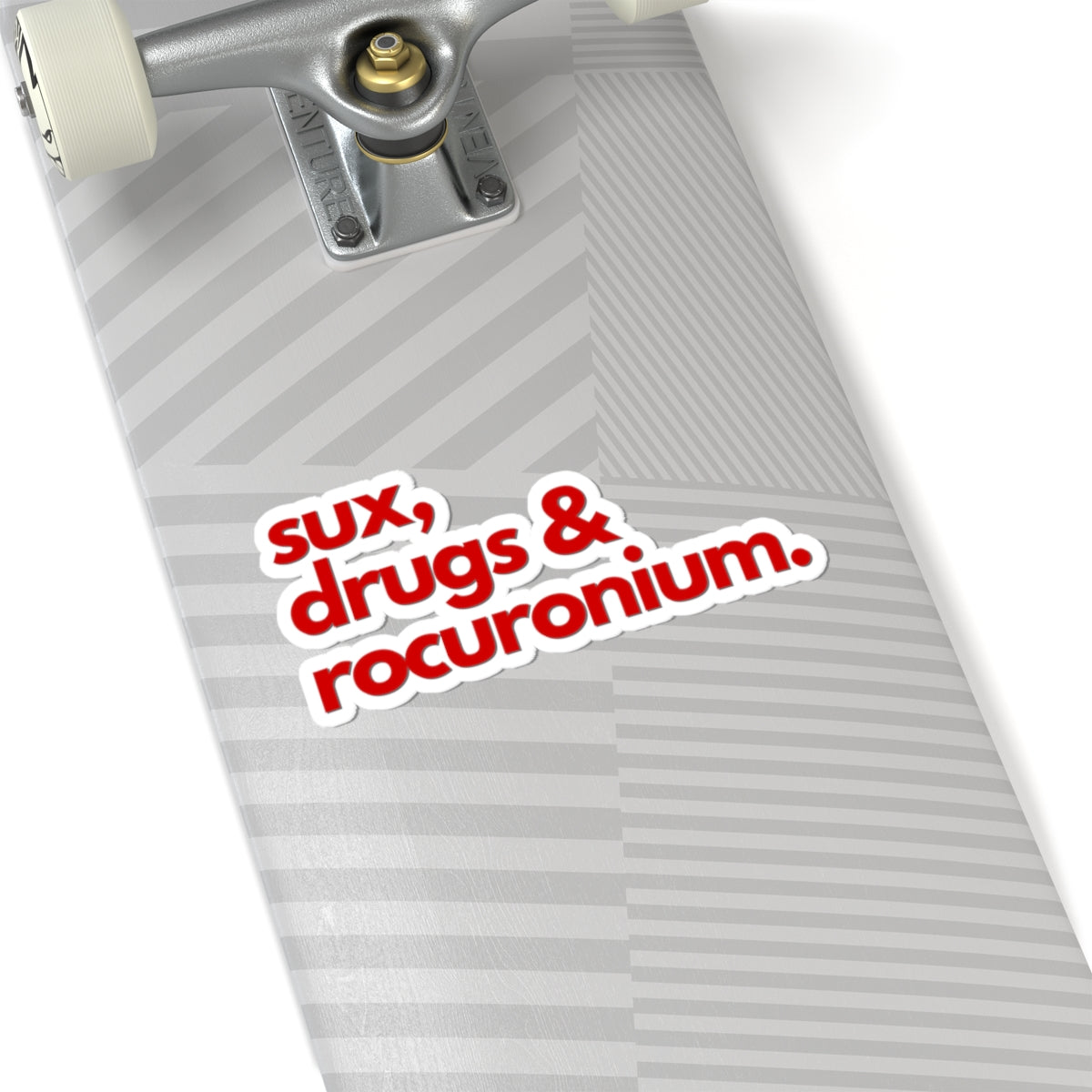 Sux, Drugs & Rocuronium: Heme Red Airway Mastery Sticker, Kiss-Cut Stickers