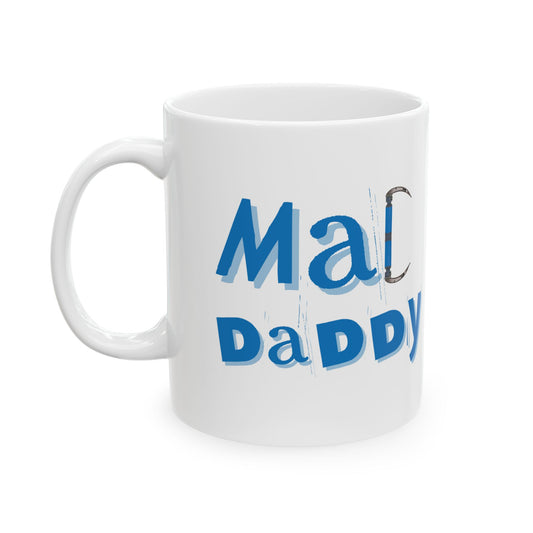 Mac Daddy Mugs: Where Laryngoscopes and Laughter Brew to Perfection!, Ceramic Mug 11oz, CRNA, Anesthesia, ENT