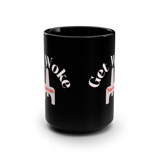 Code Coffee, Unlock Hilarity with the Get Woke Narcan Mug, A Black Beauty for Med Pros and Emergency Responders in Need of a Chuckle, 15oz