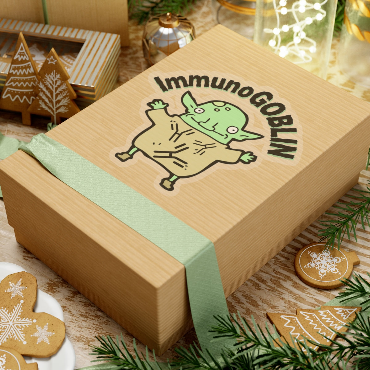 Get Your Giggles Ready: ImmunoGOBLIN Sticker for Medical Maestros!, Kiss-Cut Stickers