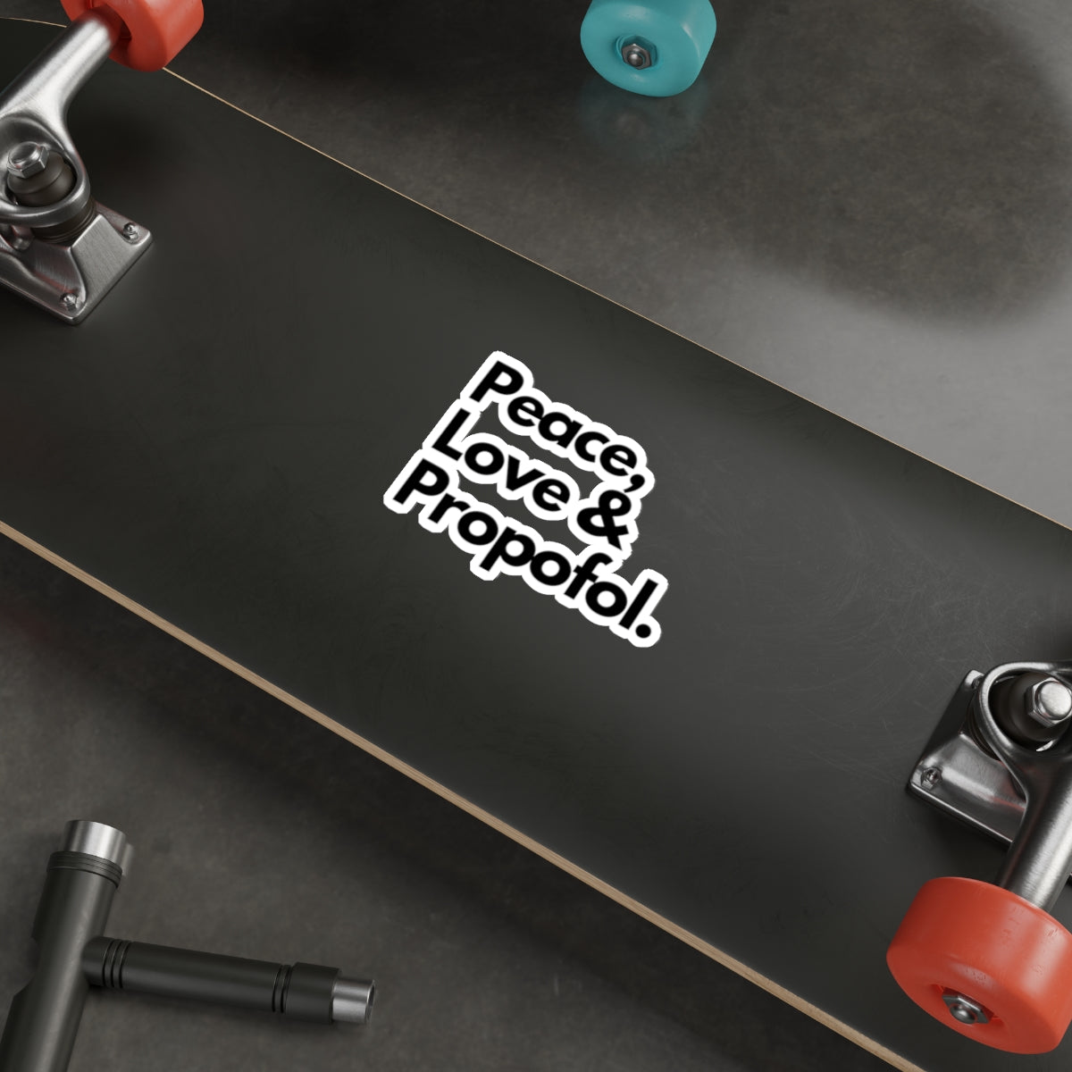 Spread Peace, Love and Propofol - Whimsical Sticker for Healthcare Heroes, Die-Cut Stickers