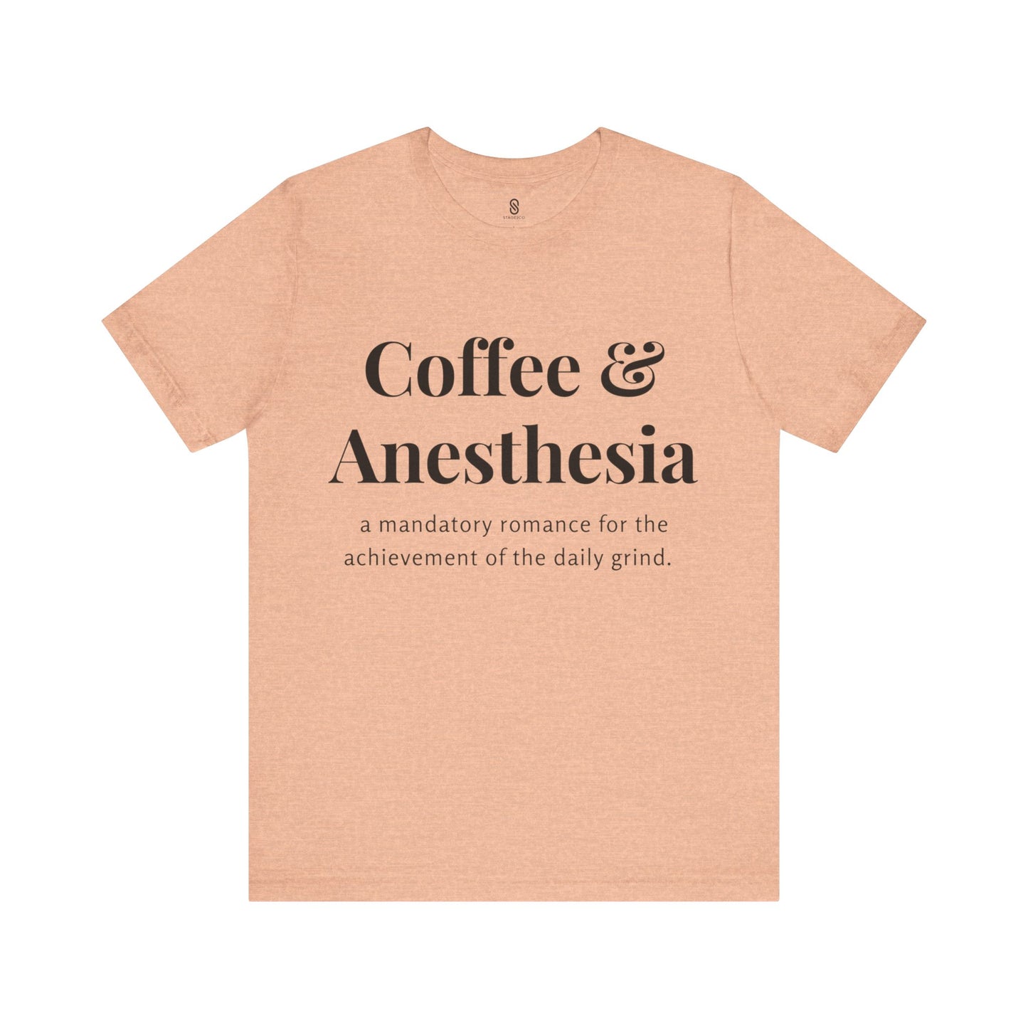 Anesthesia Coffee, CRNA Coffee, SRNA Coffee, Anesthesiologist Coffee, Necessary Romance, Unisex Jersey Short Sleeve Tee