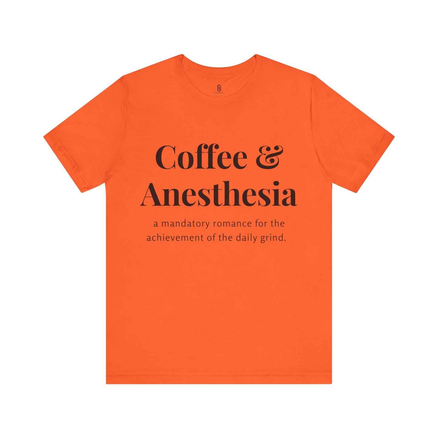 Anesthesia Coffee, CRNA Coffee, SRNA Coffee, Anesthesiologist Coffee, Necessary Romance, Unisex Jersey Short Sleeve Tee