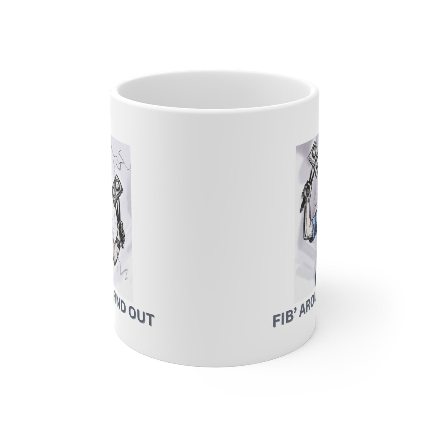 Zap into Laughter with the Fib' Around and Find Out Mug!, Ceramic Mugs (11oz\15oz\20oz), Anesthesia, ICU, ER