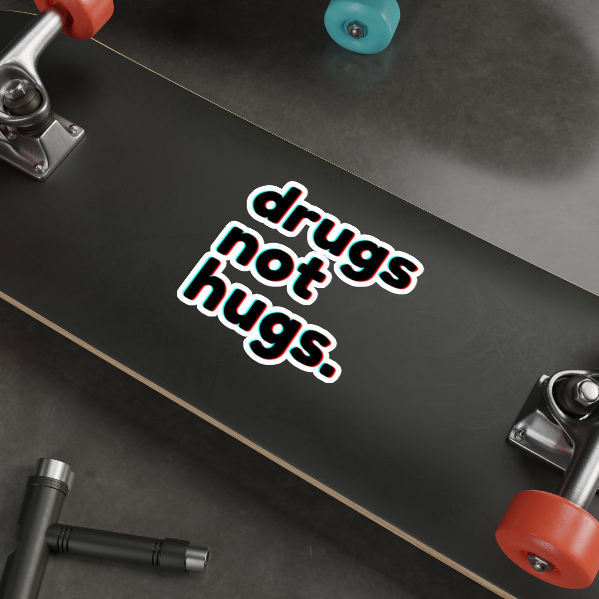 Drugs Not Hugs Stickers, Die-Cut Stickers