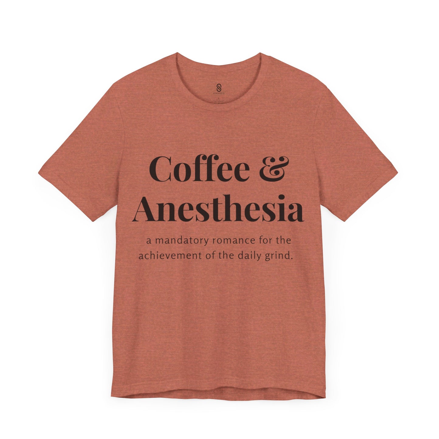 Anesthesia Coffee, CRNA Coffee, SRNA Coffee, Anesthesiologist Coffee, Necessary Romance, Unisex Jersey Short Sleeve Tee