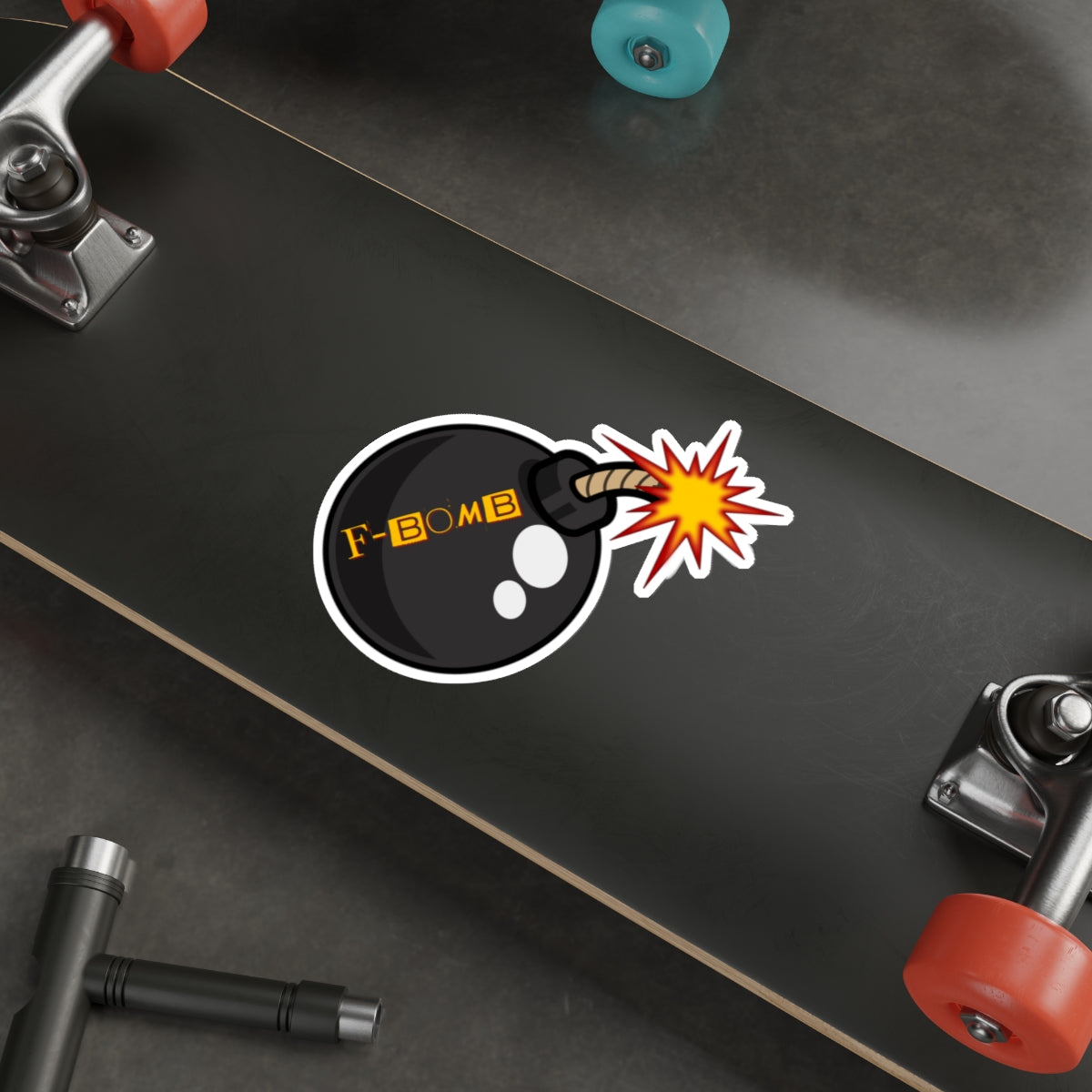 Boom Goes the Humor: 'F-BOMB' Explosive Sticker, Die-Cut Stickers, Expletive, Potty Mouth, Colorful Language