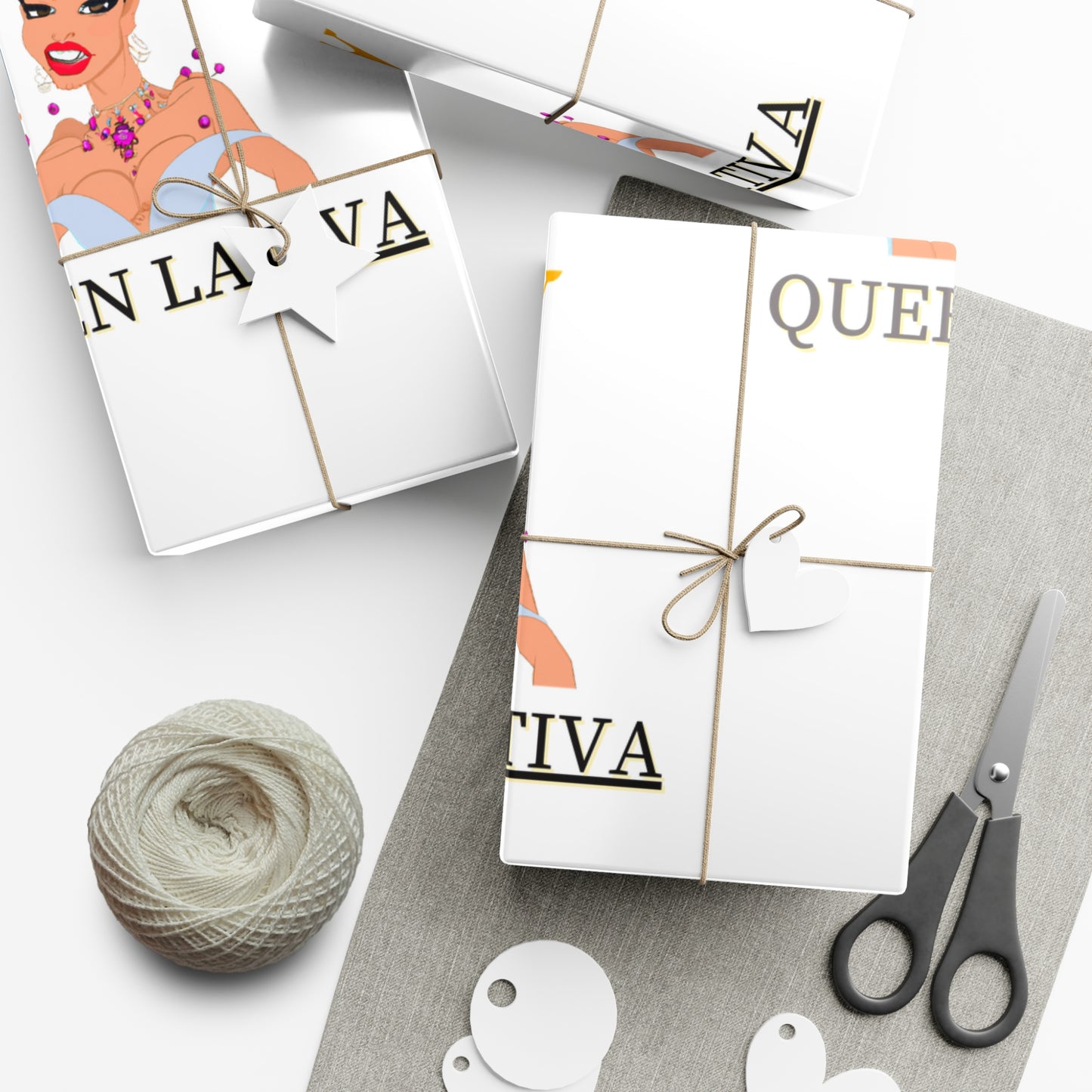 Inject Some Humor with Queen LaTIVA Custom Matte Gift Wrapping Paper, Gift Wrap Papers