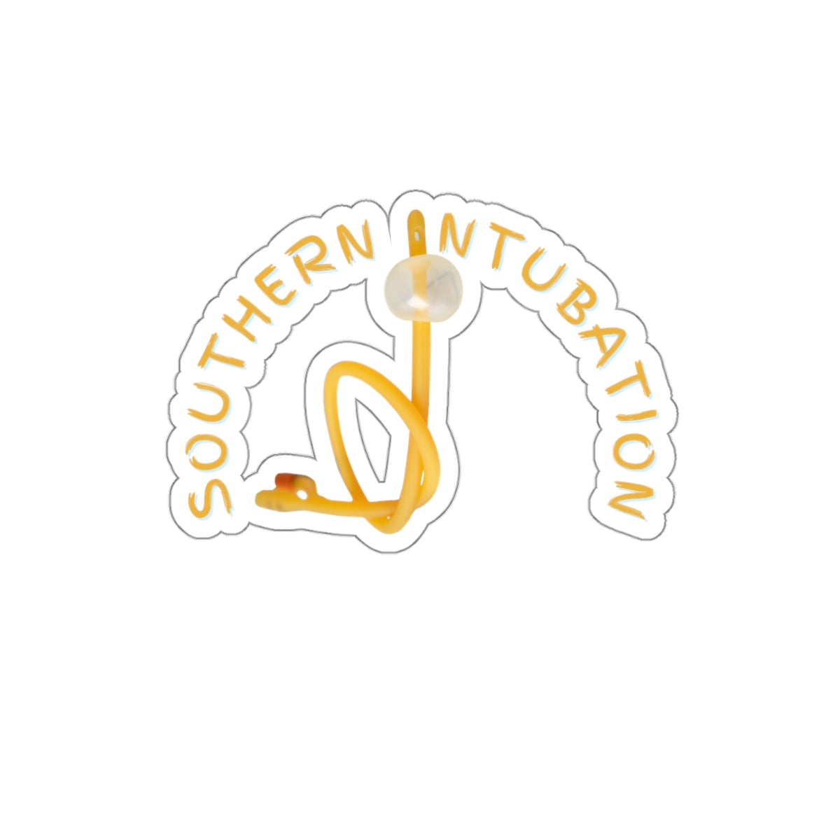 Soothing Sticker: Southern Intubation | Navigating with Catheter Charm!, Foley Catheter, Intubate, Die-Cut Stickers