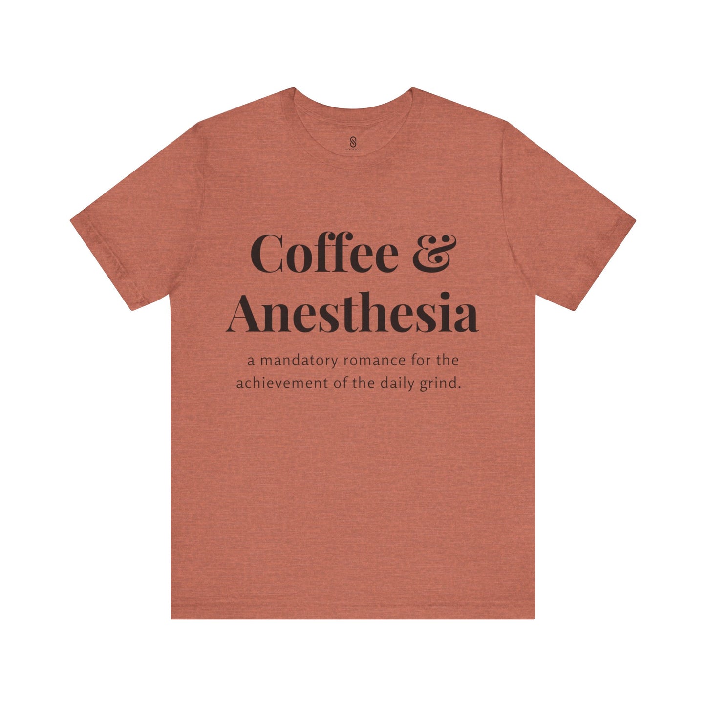 Anesthesia Coffee, CRNA Coffee, SRNA Coffee, Anesthesiologist Coffee, Necessary Romance, Unisex Jersey Short Sleeve Tee