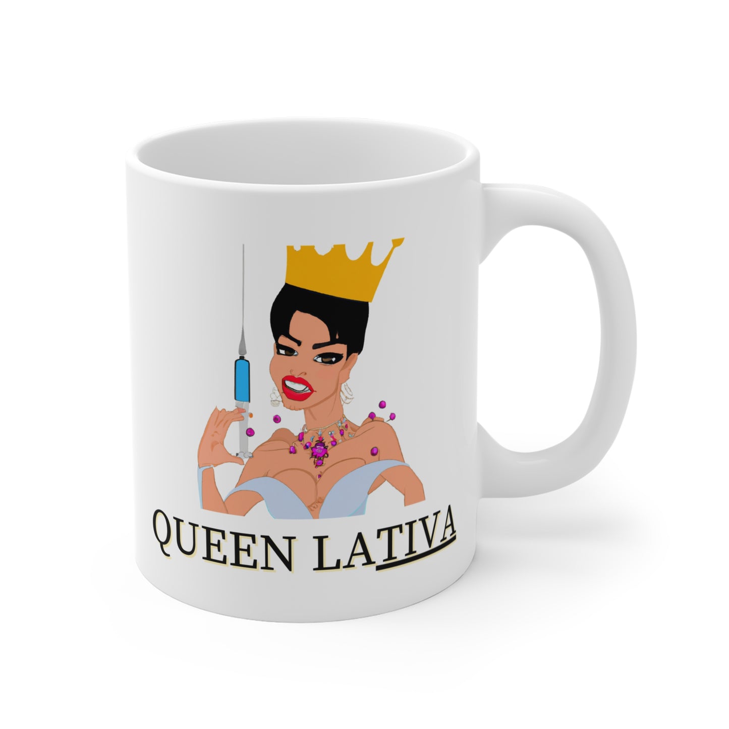 Queen Lativa - Total Intravenous Anesthesia Diva 11 oz Mug, Mug 11oz
