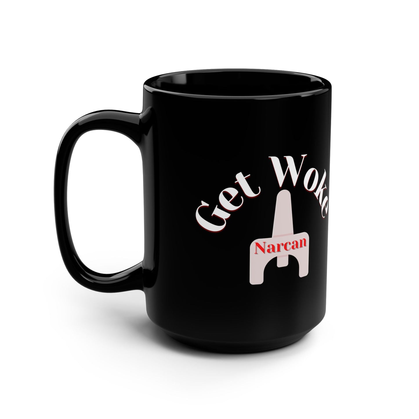 Code Coffee, Unlock Hilarity with the Get Woke Narcan Mug, A Black Beauty for Med Pros and Emergency Responders in Need of a Chuckle, 15oz