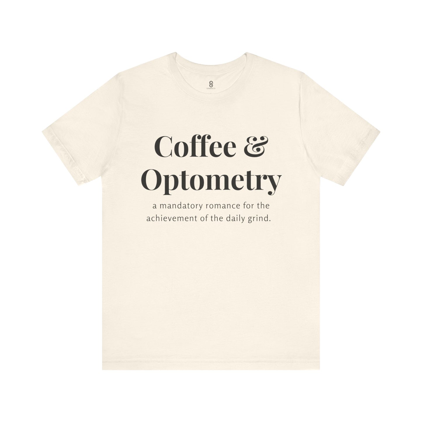 Coffee and Optometry, Eye Doctor Coffee, Optometrist Coffee, Unisex Jersey Short Sleeve Tee